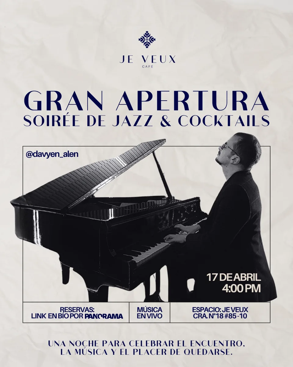 Soirée de Jazz & Cocktails por Je Veux Cafe